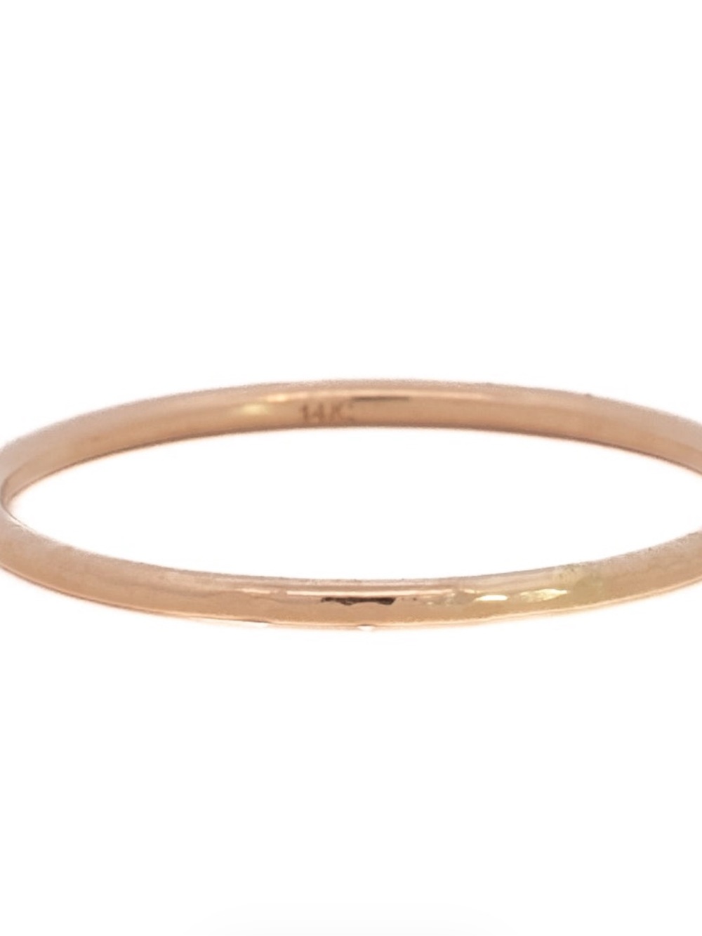 14k solid gold hammered ring
